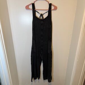 FP One Callie one piece jumpsuit romper‎ washed gray black women's size XS